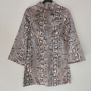 Vintage Mr. Mench Of‎ Dallas Snake Skin Animal Print Tunic Dress Size 8